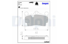 Sada brzdových destiček, kotoučová brzda DELPHI LP1998