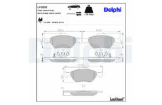 Sada brzdových platničiek kotúčovej brzdy DELPHI LP2005