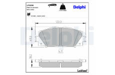 Sada brzdových platničiek kotúčovej brzdy DELPHI LP2006