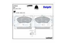 Sada brzdových platničiek kotúčovej brzdy DELPHI LP2010