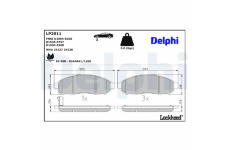 Sada brzdových platničiek kotúčovej brzdy DELPHI LP2011