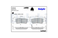 Sada brzdových platničiek kotúčovej brzdy DELPHI LP2016