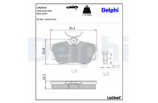 Sada brzdových platničiek kotúčovej brzdy DELPHI LP2019