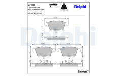 Sada brzdových platničiek kotúčovej brzdy DELPHI LP2025