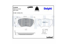 Sada brzdových destiček, kotoučová brzda DELPHI LP2026