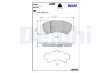 Sada brzdových platničiek kotúčovej brzdy DELPHI LP2031