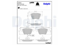 Sada brzdových destiček, kotoučová brzda DELPHI LP2032
