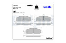 Sada brzdových platničiek kotúčovej brzdy DELPHI LP2033