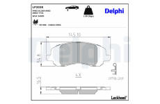 Sada brzdových destiček, kotoučová brzda DELPHI LP2038