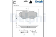 Sada brzdových destiček, kotoučová brzda DELPHI LP2039