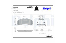 Sada brzdových platničiek kotúčovej brzdy DELPHI LP2042