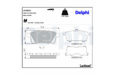 Sada brzdových platničiek kotúčovej brzdy DELPHI LP2052