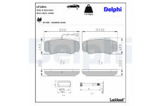 Sada brzdových platničiek kotúčovej brzdy DELPHI LP2054