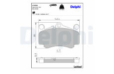 Sada brzdových destiček, kotoučová brzda DELPHI LP2056
