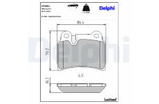Sada brzdových destiček, kotoučová brzda DELPHI LP2061
