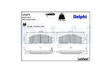 Sada brzdových destiček, kotoučová brzda DELPHI LP2074