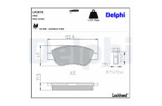 Sada brzdových platničiek kotúčovej brzdy DELPHI LP2075