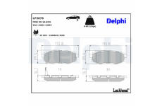 Sada brzdových platničiek kotúčovej brzdy DELPHI LP2076