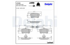Sada brzdových platničiek kotúčovej brzdy DELPHI LP2086