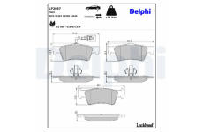 Sada brzdových platničiek kotúčovej brzdy DELPHI LP2087