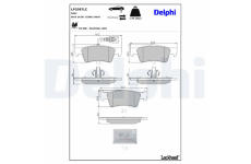 Sada brzdových destiček, kotoučová brzda DELPHI LP2087LC