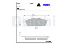 Sada brzdových destiček, kotoučová brzda DELPHI LP208