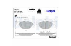 Sada brzdových platničiek kotúčovej brzdy DELPHI LP2091