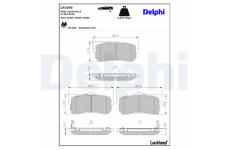 Sada brzdových platničiek kotúčovej brzdy DELPHI LP2095