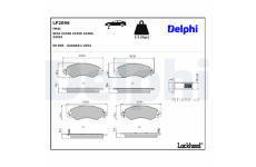 Sada brzdových platničiek kotúčovej brzdy DELPHI LP2096