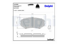 Sada brzdových platničiek kotúčovej brzdy DELPHI LP2098