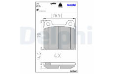 Sada brzdových platničiek kotúčovej brzdy DELPHI LP20