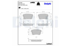 Sada brzdových platničiek kotúčovej brzdy DELPHI LP2103