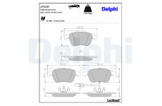 Sada brzdových platničiek kotúčovej brzdy DELPHI LP2107