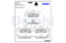 Sada brzdových destiček, kotoučová brzda DELPHI LP2109