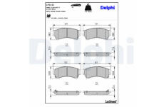 Sada brzdových destiček, kotoučová brzda DELPHI LP2111