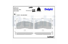Sada brzdových destiček, kotoučová brzda DELPHI LP2113