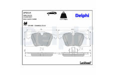 Sada brzdových platničiek kotúčovej brzdy DELPHI LP2114