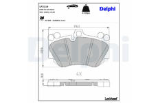 Sada brzdových destiček, kotoučová brzda DELPHI LP2116