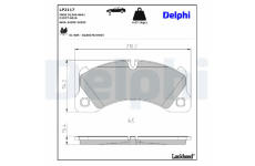 Sada brzdových destiček, parkovací brzda DELPHI LP2117
