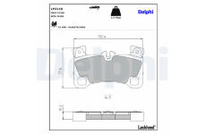 Sada brzdových destiček, kotoučová brzda DELPHI LP2118