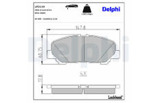 Sada brzdových destiček, kotoučová brzda DELPHI LP2119