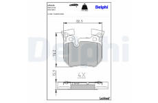 Sada brzdových platničiek kotúčovej brzdy DELPHI LP2121