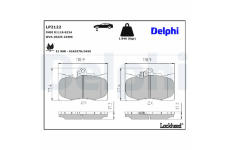 Sada brzdových destiček, kotoučová brzda DELPHI LP2122