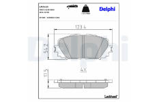 Sada brzdových platničiek kotúčovej brzdy DELPHI LP2123