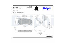 Sada brzdových destiček, kotoučová brzda DELPHI LP2128