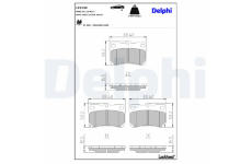 Sada brzdových platničiek kotúčovej brzdy DELPHI LP2130