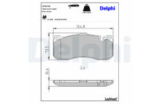 Sada brzdových platničiek kotúčovej brzdy DELPHI LP2131
