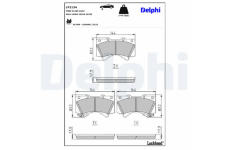 Sada brzdových platničiek kotúčovej brzdy DELPHI LP2134