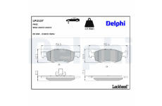 Sada brzdových platničiek kotúčovej brzdy DELPHI LP2137