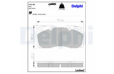 Sada brzdových destiček, kotoučová brzda DELPHI LP2138